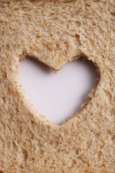 Pão com coração — Fotografia de Stock