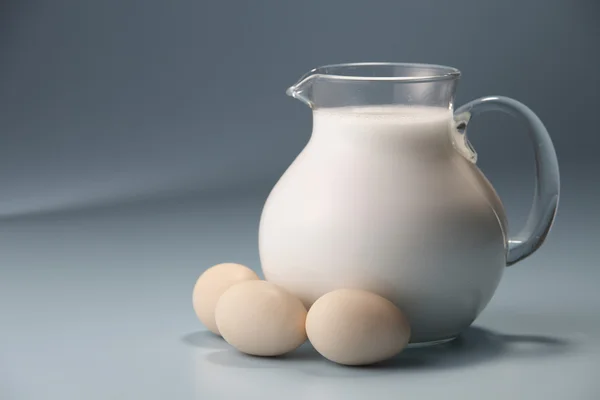 Imagem de estoque do leite e do ovo — Fotografia de Stock
