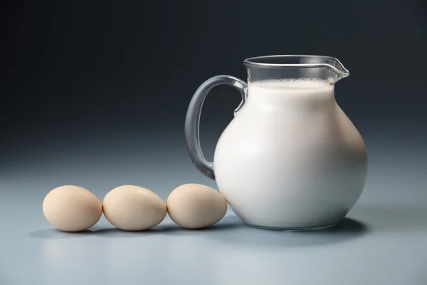 Imagem de estoque do leite e do ovo — Fotografia de Stock