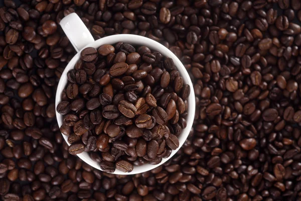 Fincan kahve çekirdeği — Stok fotoğraf