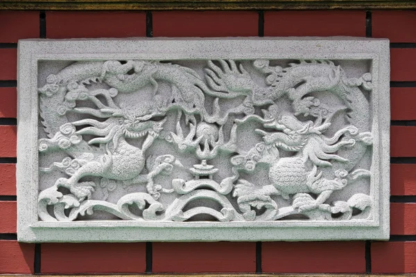 Sten carving av dragon — Stockfoto