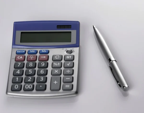 Penna e calcolatrice — Foto Stock
