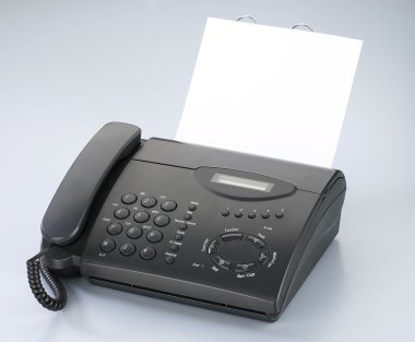 Telephone or fax machine clipart