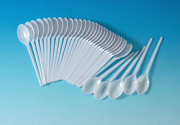 Cucharas de plástico —  Fotos de Stock