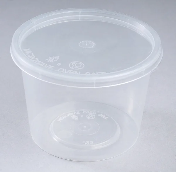 stock image Round plastic container