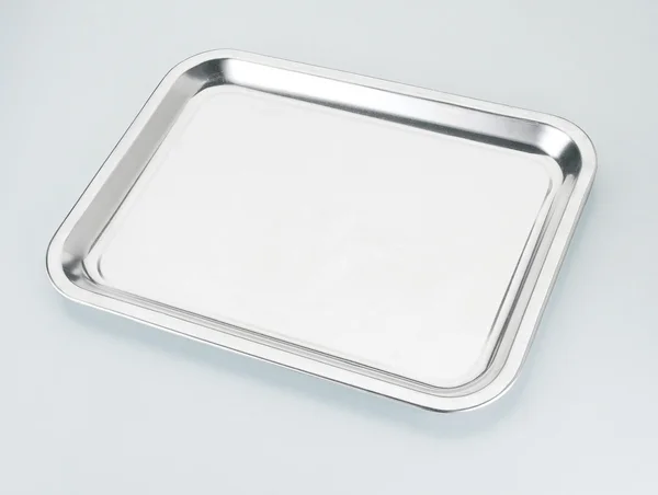 Silver tray Stock Photo