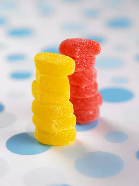 Multi kleur van zachte snoep bedekt met suiker — Stockfoto