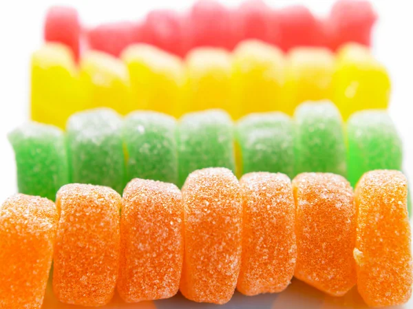 Çok renkli yumuşak şeker şeker ile kaplı — Stok fotoğraf