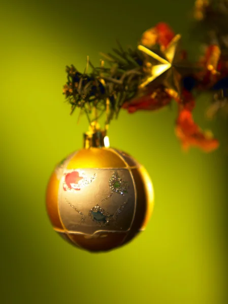 Decorative item, ball on the christmas tree — Stock Photo, Image