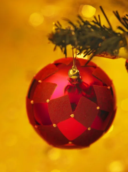 Decorative item, ball on the christmas tree — Stock Photo, Image