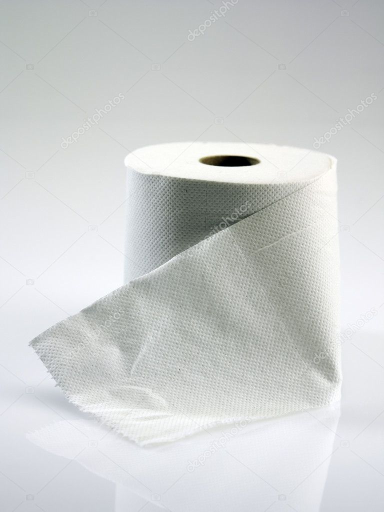 Close up shot of the toilet paper