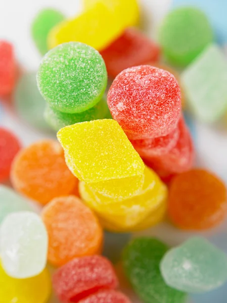 Multi kleur van zachte snoep bedekt met suiker — Stockfoto