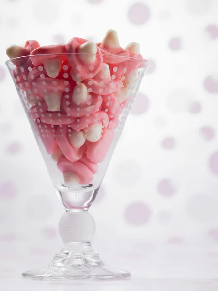 Close up de goma doce no copo — Fotografia de Stock