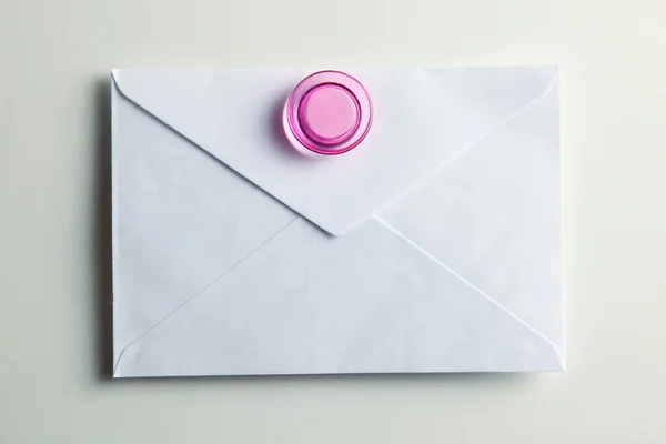 stock image Back of envelope with magnet