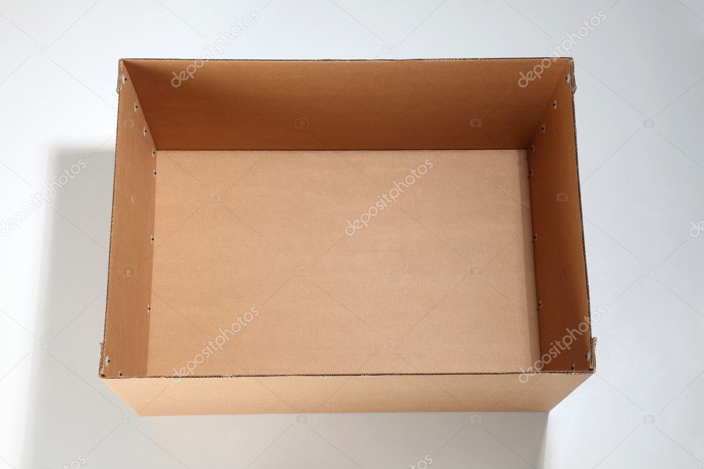 Empty brown cardbox open