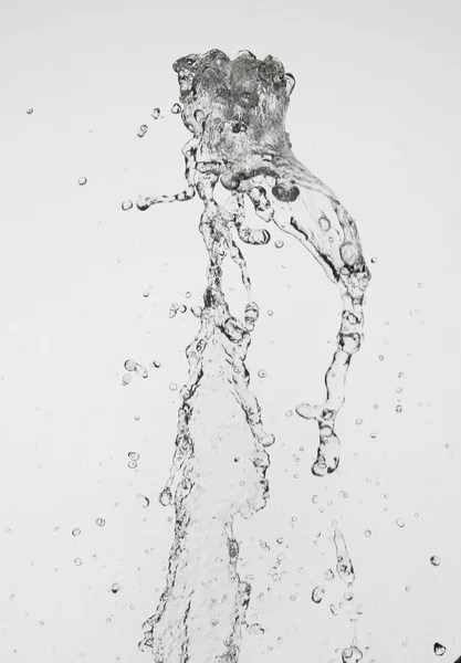 Fechado até de respingo de água no fundo branco — Fotografia de Stock