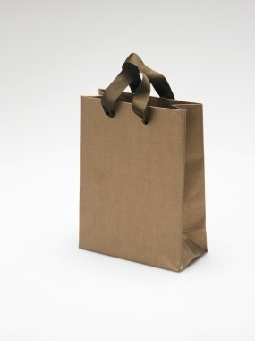 Brown shopping bag clipart