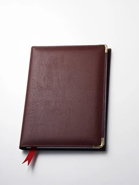 Red hard cover organizer — Stock Photo, Image