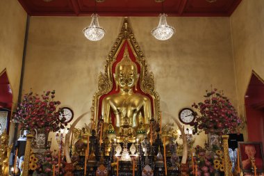 Thailand, Bangkok, Chinatown District, Yaowarat Road, Traimitwitthayaram Temple (Wat Traimit), the 5,5 ton Golden Buddha (Phra Sukhothai Traimit) clipart