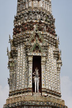 Tayland, bangkok, çatı süsler yai district, arun Tapınağı (wat arun ratchawararam)