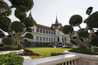 Thailand, Bangkok, Imperial Palace, Imperial city, the facade of the Palace and the garden clipart