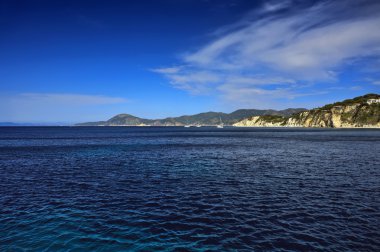 İtalya, Toskana, elba Adası, kıyı şeridi görünümü