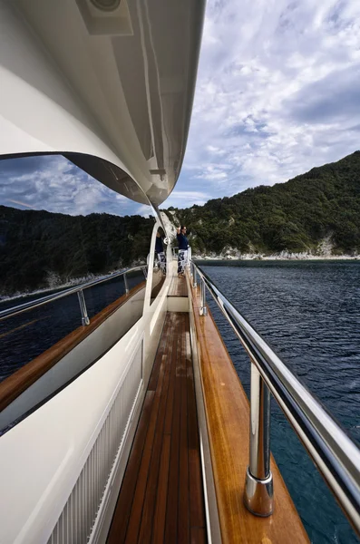 Itália, Toscana, Ilha Elba, iate de luxo Azimut 75 — Fotografia de Stock