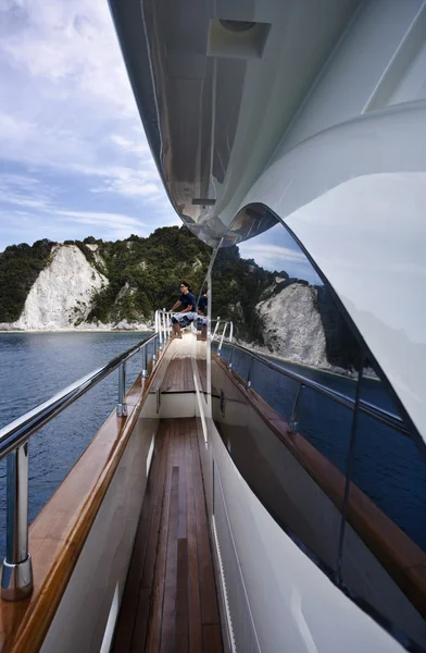 Italia, Toscana, Isola d'Elba, yacht di lusso Azimut 75 — Foto Stock