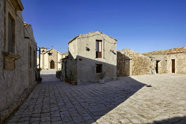 stock image Italy, Sicily, Marzamemi, old tuna fishing factory buildings