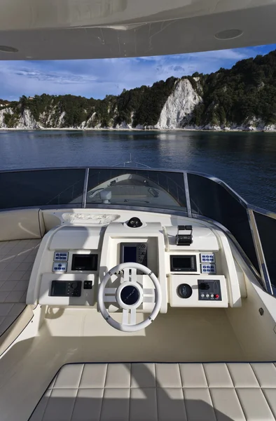 Włochy, Toskania, wyspa elba, luksusowy jacht azimut 75 flybridge — Zdjęcie stockowe