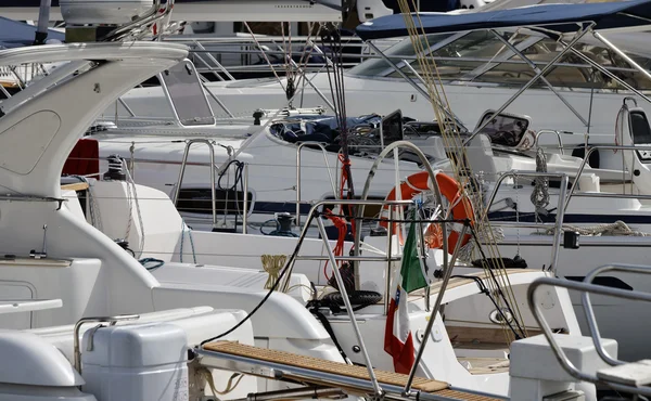 stock image Italy, Elba Island, Porto Azzurro, luxury yachts in the marina