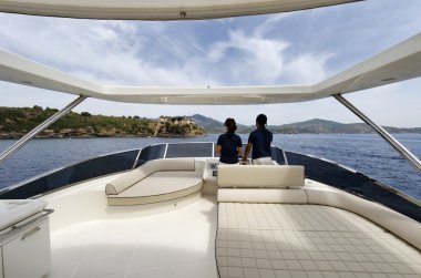 İtalya, Toskana, elba Adası, lüks yat azimut 75, üst