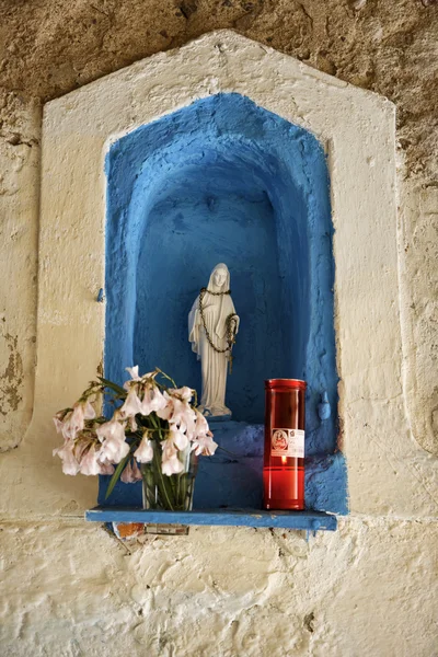 stock image Italy, Elba Island, Porto Azzurro, small Madonna statue