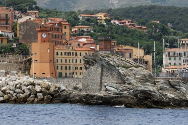 İtalya, Toskana, elba Adası, marina di Campo görünümü