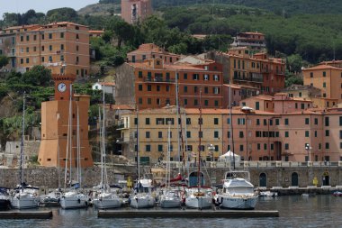 İtalya, Toskana, elba Adası, marina di Campo görünümü