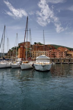 İtalya, Toskana, elba Adası, marina di Campo görünümü