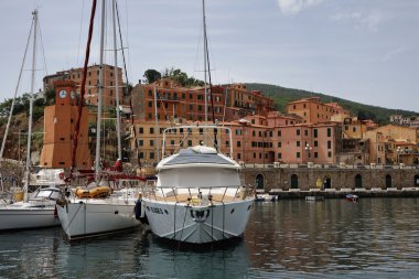 İtalya, Toskana, elba Adası, marina di Campo görünümü