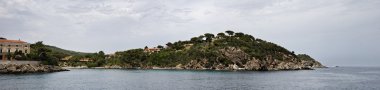 İtalya, elba Adası, marina di campo yakınındaki kıyı şeridi görünümü