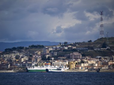 İtalya, calabria, villa s. giovanni, şehir manzarası