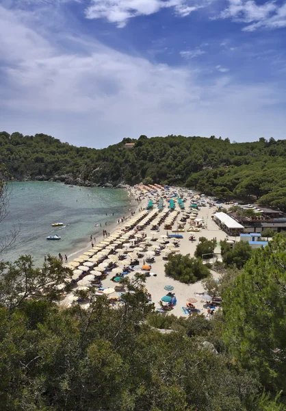 Itálie, ostrov elba, pohled na pláži nedaleko porto azzurro — Stock fotografie