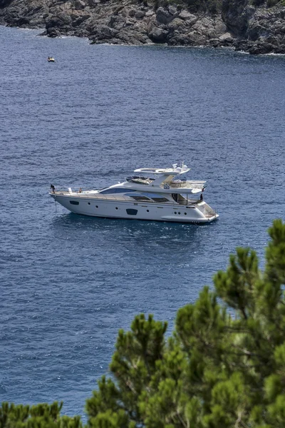 Stock image Italy, Elba Island, a luxury yacht in a bay near Porto Azzurro