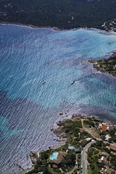 Ιταλία, η Σαρδηνία, εναέρια θέα τη σμαραγδένια ακτή — Φωτογραφία Αρχείου
