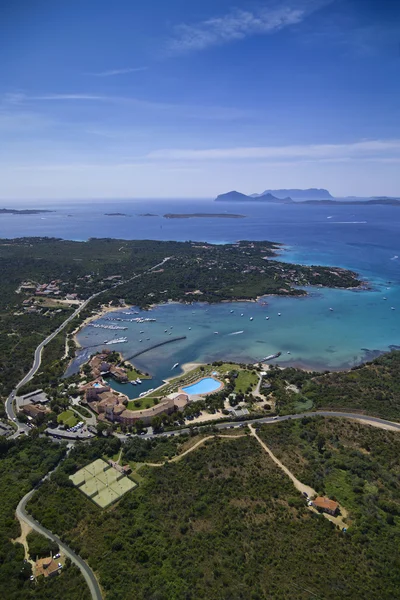 Italy, Sardinia, aerial view of the Emerald Coast — Stock Photo, Image