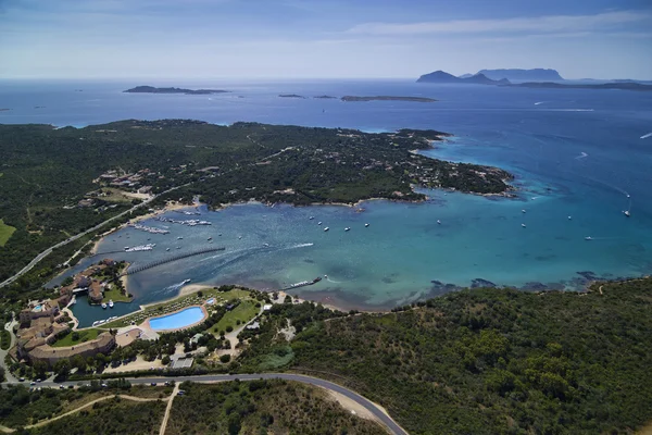 Italia, Sardegna, veduta aerea della Costa Smeralda — Foto Stock