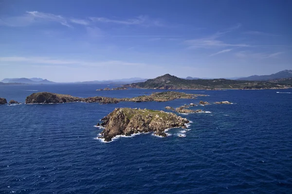 stock image Italy, Sardinia, aerial view of the Emerald Coast