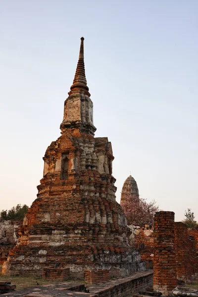 태국 아유타야, 도시의 고 대 사원의 폐허 — 스톡 사진