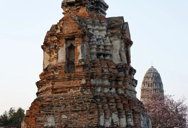 泰国大城府，城市的古寺庙遗迹 — 图库照片