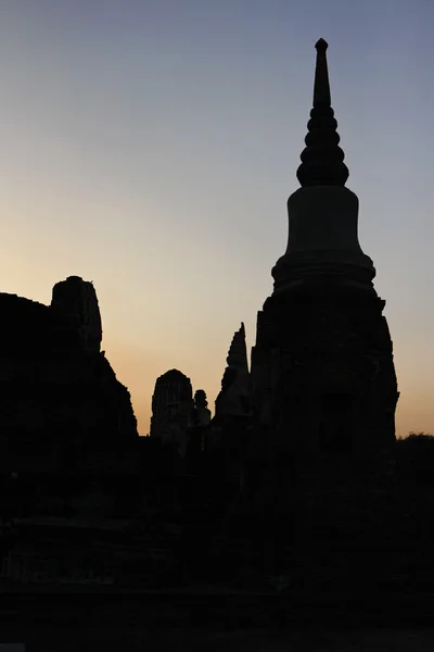 Tajlandia, ayutthaya, ruiny świątyń starożytnego miasta — Zdjęcie stockowe