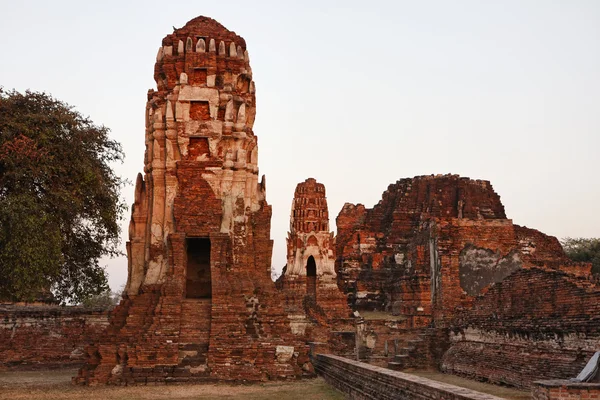 Thaiföld, ayutthaya, a város ősi templomok romjai — Stock Fotó