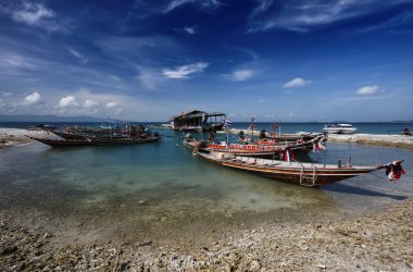 Tayland, koh phangan (Samui Adası), yerel balıkçı tekneleri